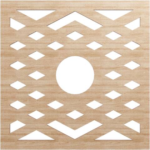 Chevron Wood Fretwork Pierced Ceiling Medallion