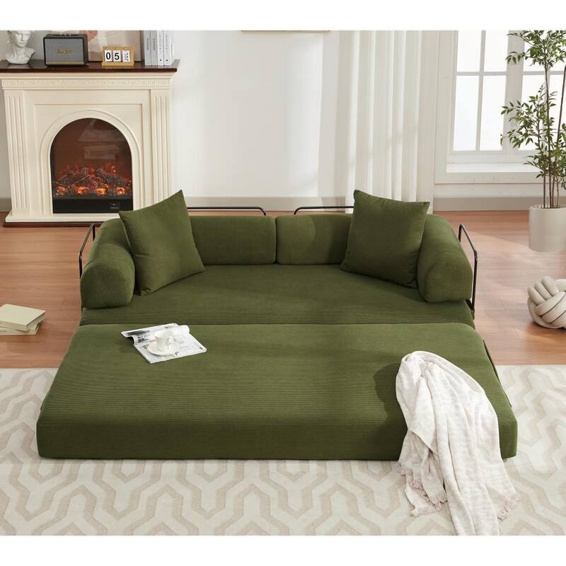 78.5" Folding Convertible Out Sleeper Sofa Bed 4-in-1 DIY Combination,King Size