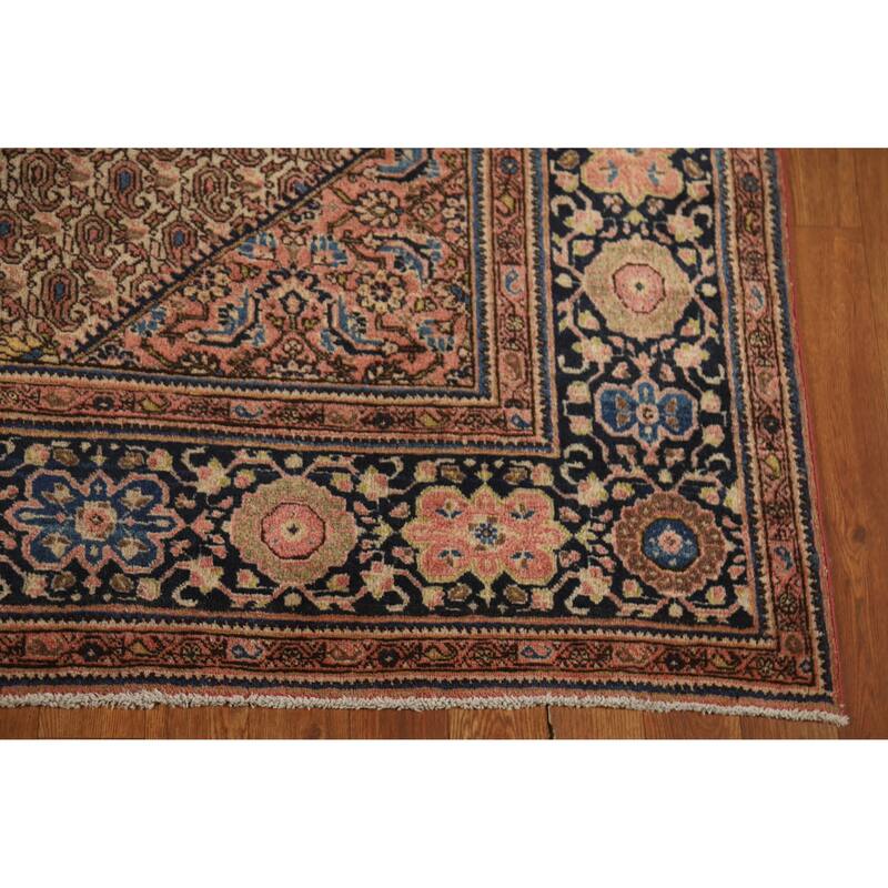 Hand Knotted Oriental 100% Wool Carpet Traditional Medallion Beige & Ivories Sarouk Area Rug - 8' 5'' X 5' 4''