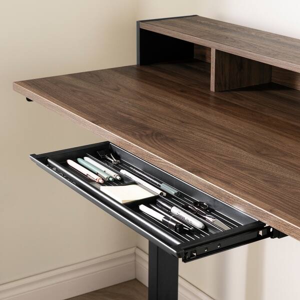 Shop Black Friday Deals On South Shore Talie Adjustable Height Standing Desk With Built In Power Bar Overstock 32201854