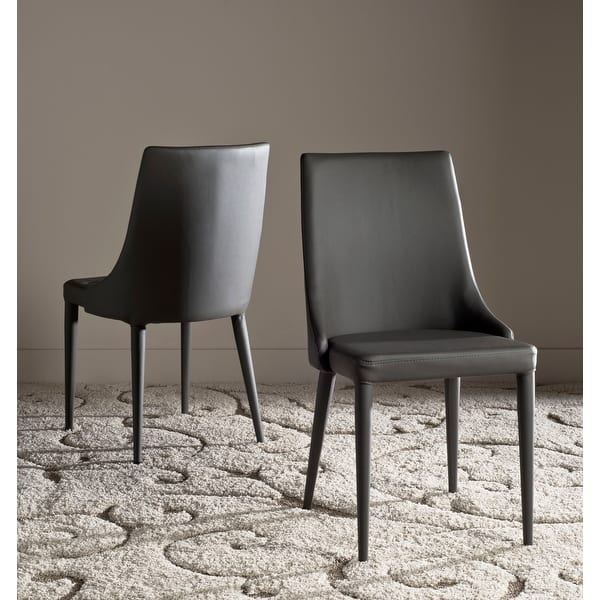 Safavieh Desa Contemporary/Modern Faux Leather Upholstered Side Chair (Wood Frame) Safavieh Desa Contemporary/Modern Faux Leather Upholstered Side Chair (Wood Frame)
