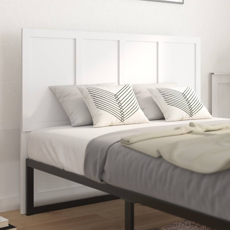 Solid Wood Paneled Headboard Only