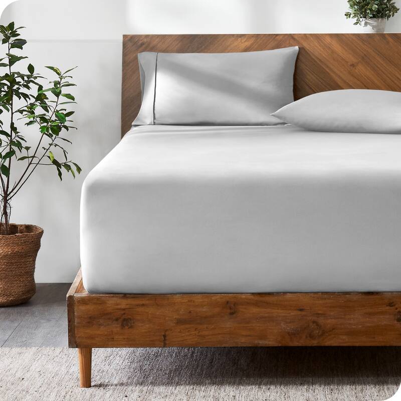 Bare Home Ultra-Soft Microfiber 22 Inch Extra Deep Pocket Fitted Sheet - Full XL - Cloud Grey