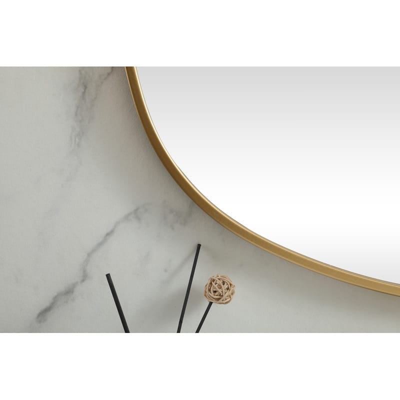 Indigo Home Metal Frame Oval Mirror 30x48 Inch