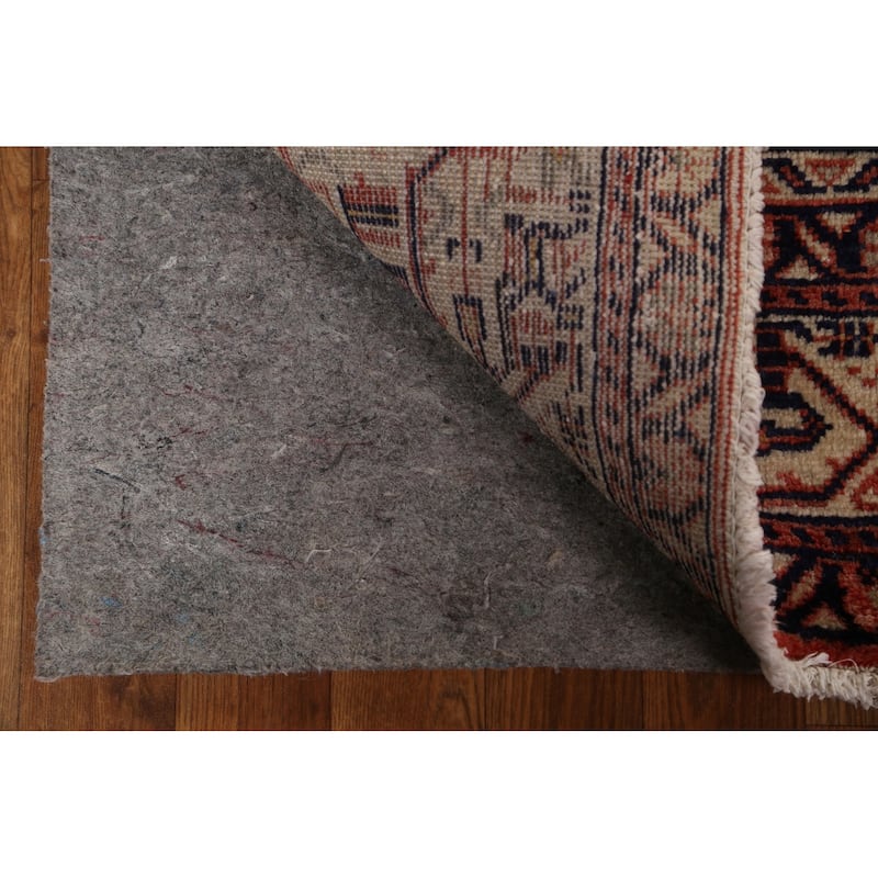 Red Boteh Botemir Persian Wool Runner Rug Hand-knotted Hallway Carpet - 3'6" x 9'10"