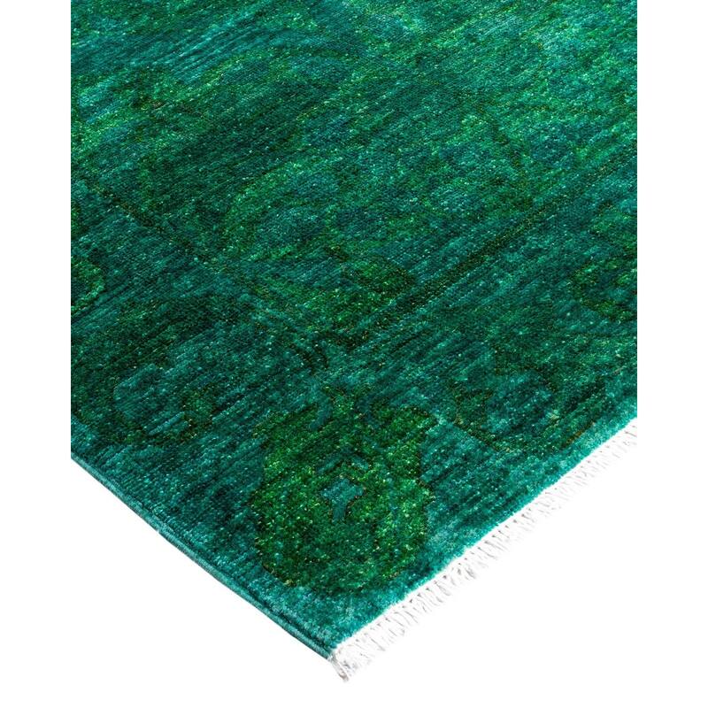 Contemporary Overdyed Wool Hand Knotted Area Rug - 3' 1" x 5' 3"