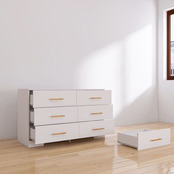 6 Drawer Storage Cabinet Extra Deep Bedroom Dresser - On Sale - Bed Bath &  Beyond - 42562455