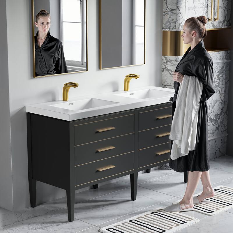 Ayer 60" Double Bathroom Vanity Set