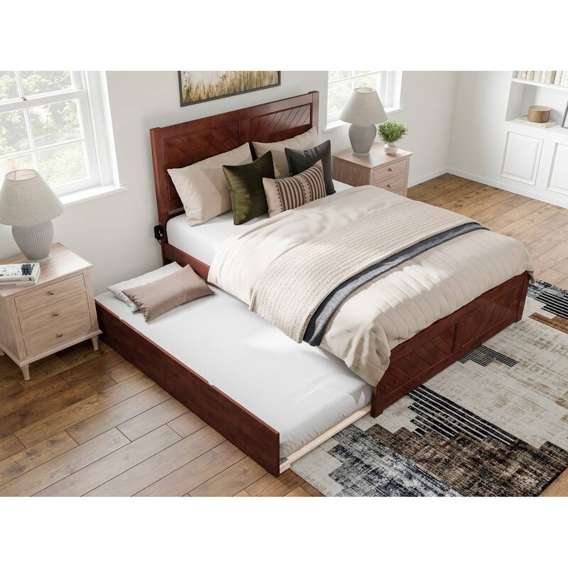 AFI, Canyon Platform Bed with Matching Footboard & Trundle