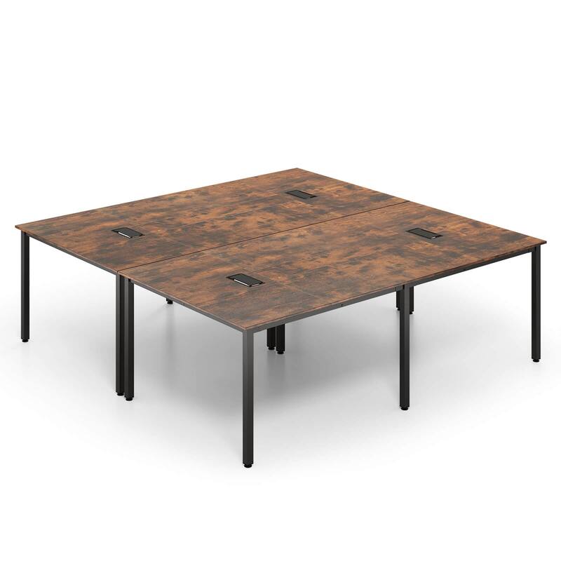 Costway 1/2 PCS 95" x 48" Large Meeting Table Seats up to 10 People 2 - See Details