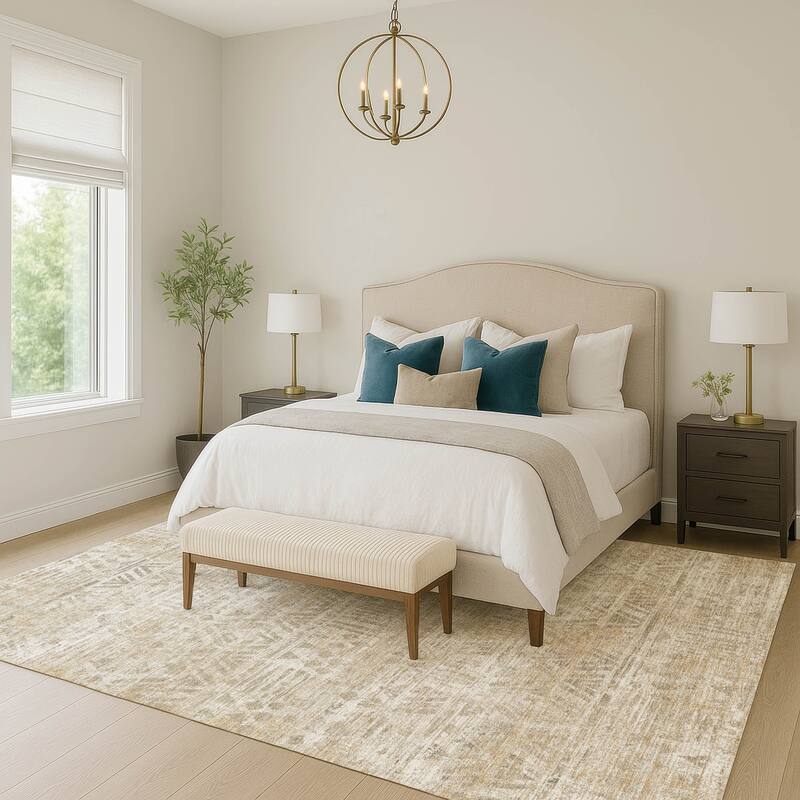 Machine Washable Indoor/ Outdoor Global Jara Chantille Rug