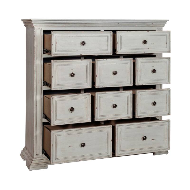 Big Valley Whitestone Distressed 10 Drawer Chesser