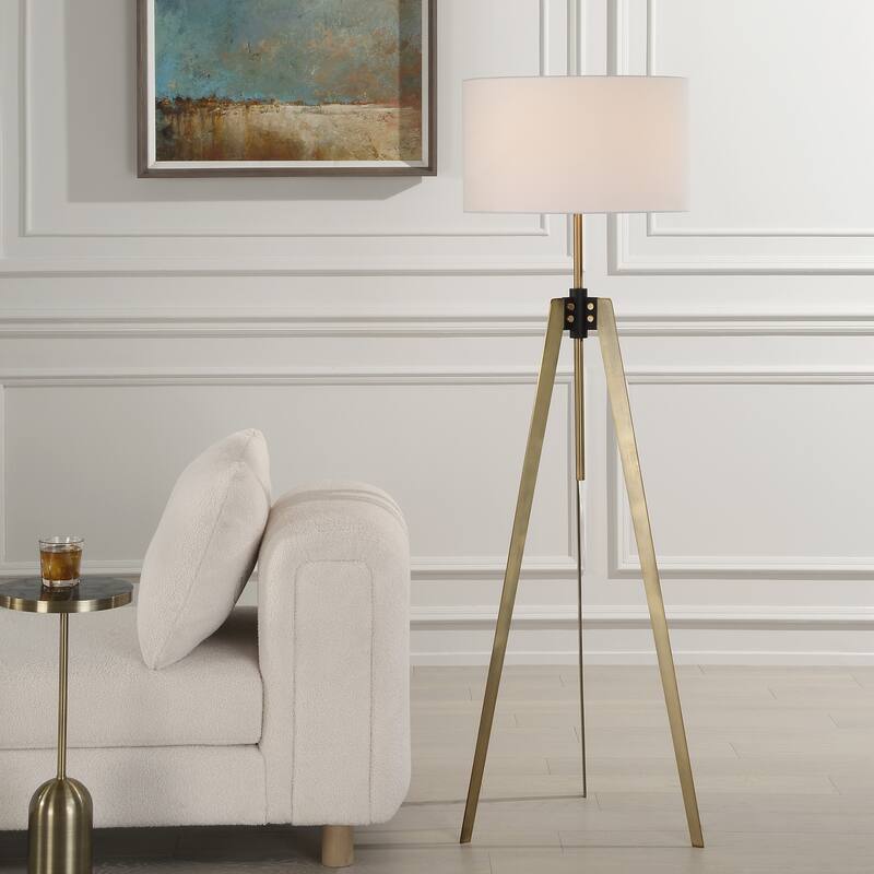 Uttermost Anchorage Tri-pod Floor Lamp - 63.5'' H X 19'' W X 19'' D
