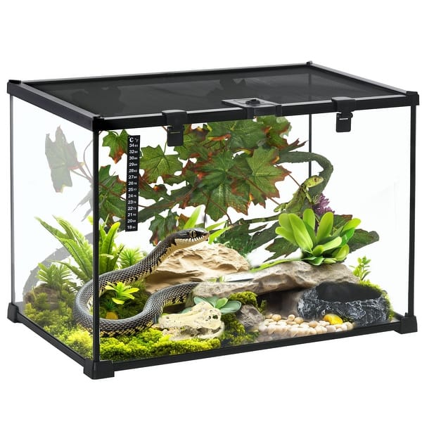 Terrarium Reptile STELPAW PC Reptile Terrarium, Leopard Gecko Tank