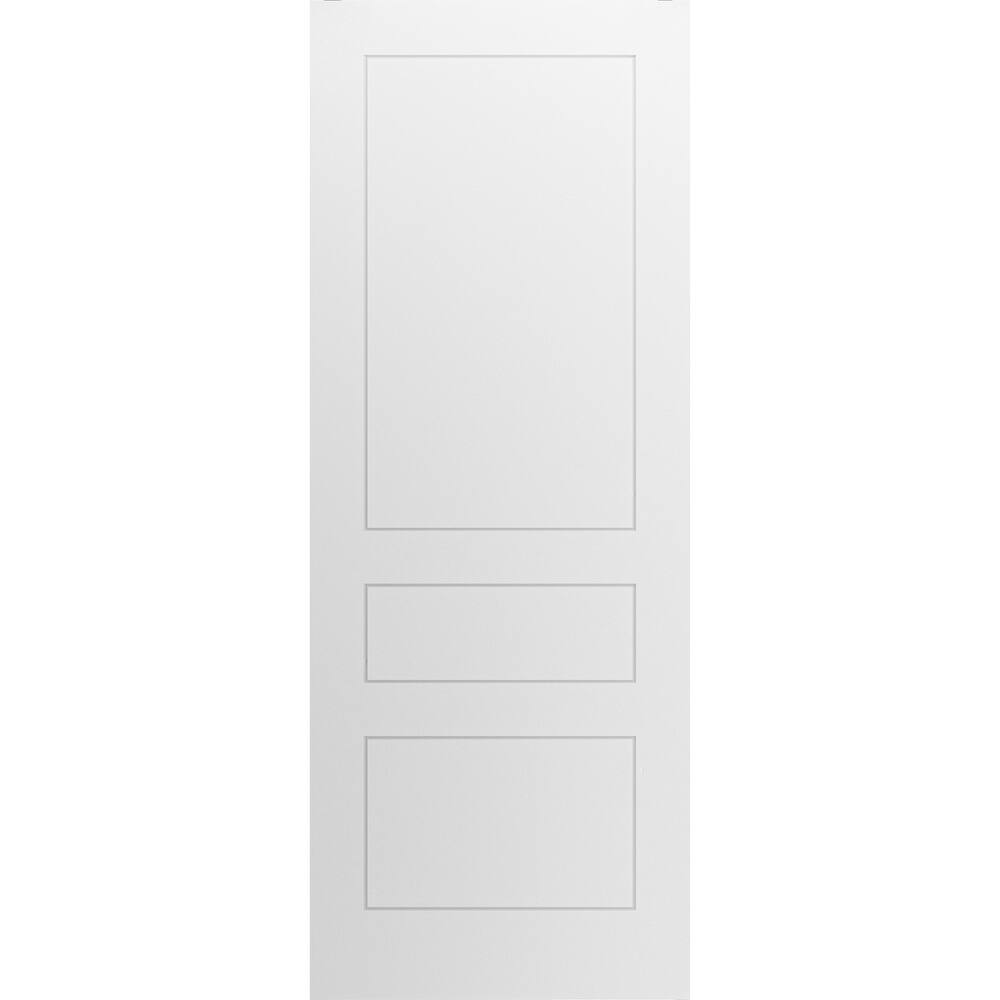 Slab Door Panel 18 x 80 inches / Mela 0733 Painted White / Modern Finished Doors / Pocket Closet Sliding Barn