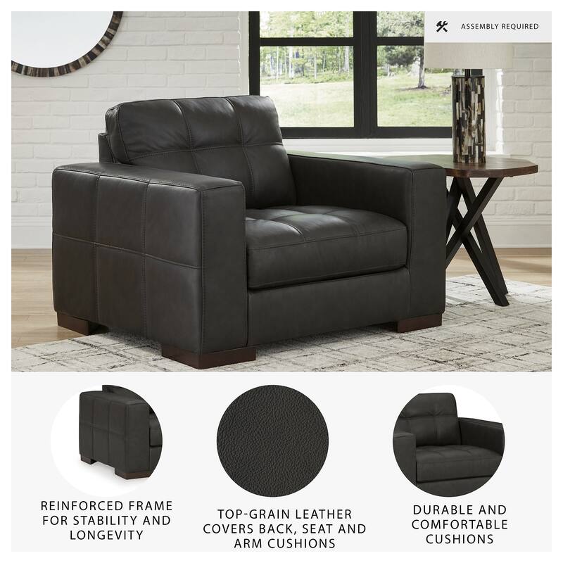 Signature Design by Ashley Luigi Thunder Oversized Chair - 50"W x 41"D x 35"H