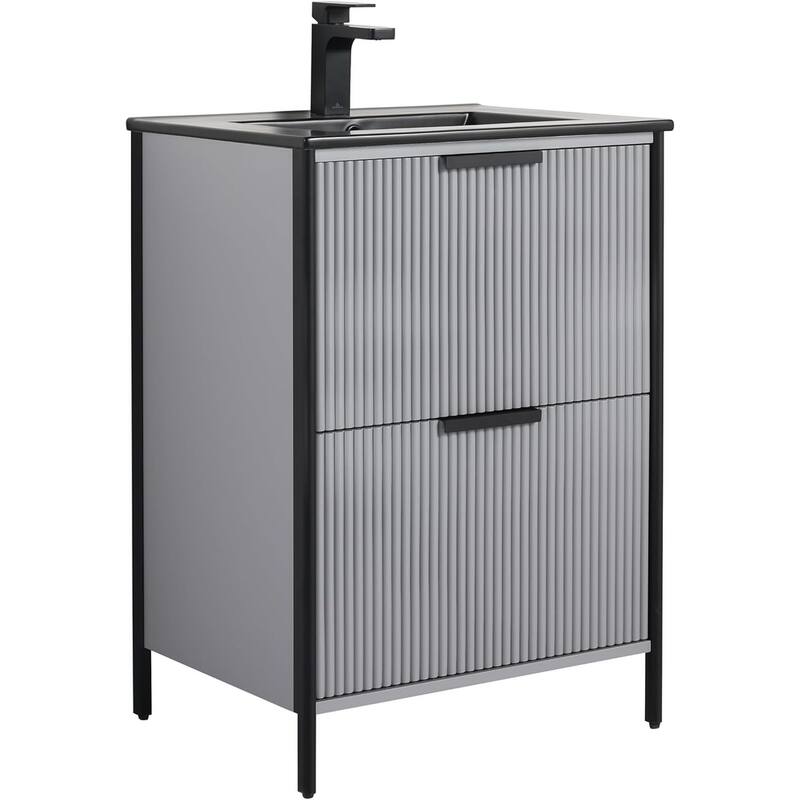 Blossom 24 Inch All Wood Freestanding Bathroom Vanity with Sink