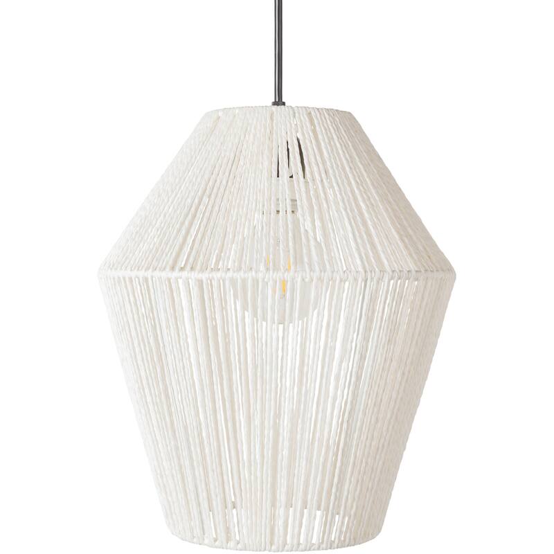Camerano Paper Rattan Coastal Ceiling Pendant - 71"H x 11"W x 11"D