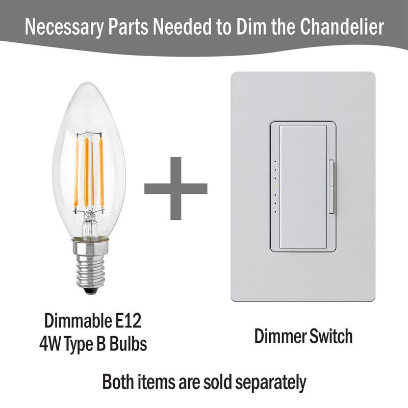 Madison Park Signature Presidio 5-Light Dimmable Chandelier with Drum-shaped Fabric Shade & Adjustable Height
