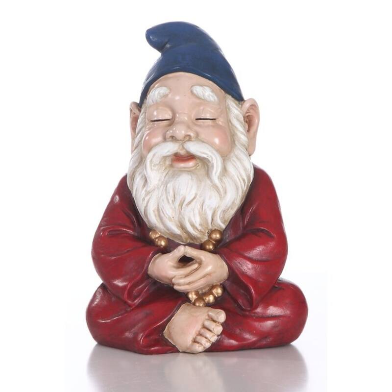 10" Zen Gnome Outdoor Garden Statue