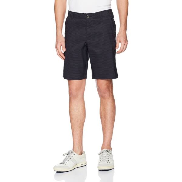 Shop Under Armour Mens Solid Black Size 40 Striped Flat Front Golf