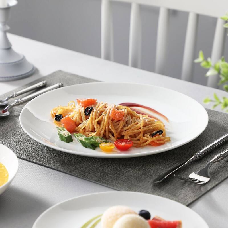 MALACASA 16-Piece New Bone China Dinnerware Set, Service for 4