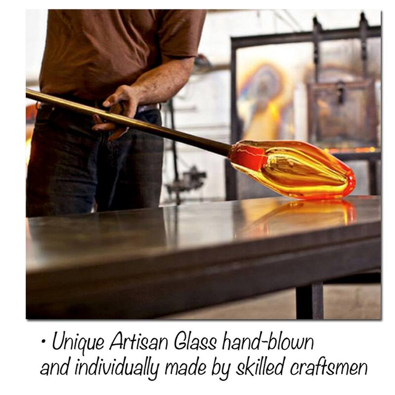 Tirreni 35 in. Blue with Silver Glitter Table Lamp