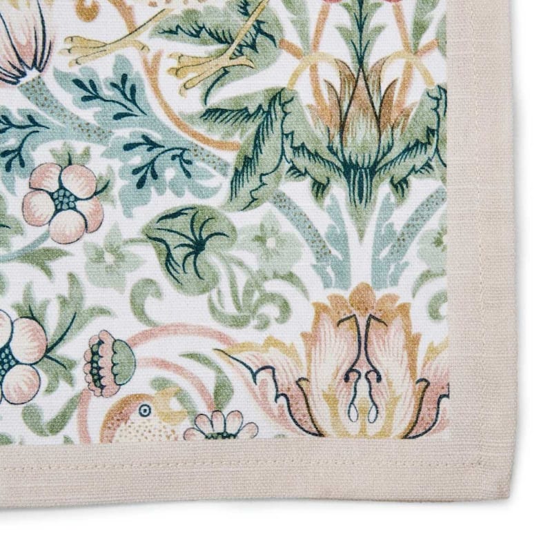 Spode Morris and Co Strawberry Thief Table Runner - 98.5” x 13.8”