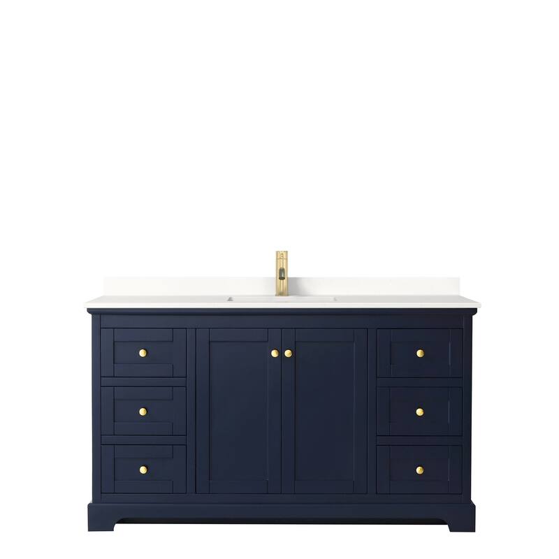 Avery 60-inch Single Vanity, Quartz Top