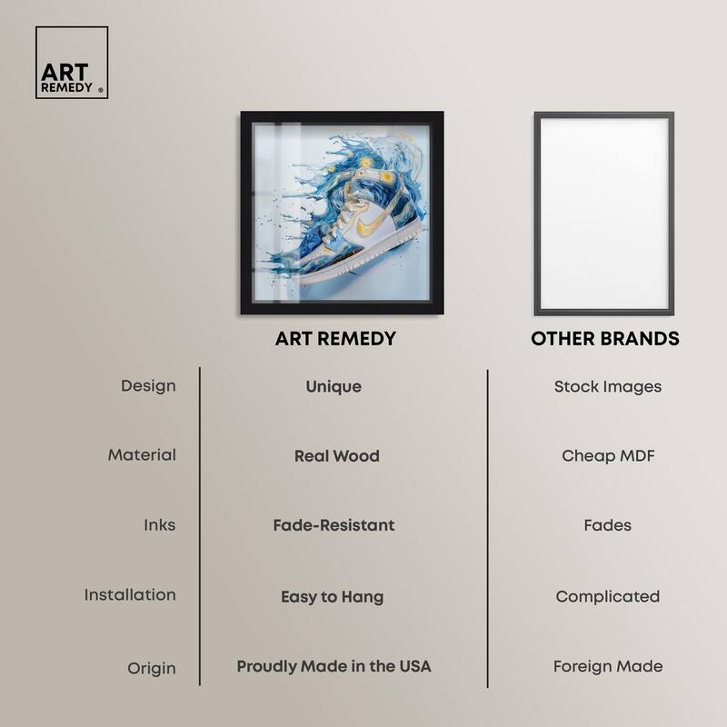Starry Night Sneaker Splash Shadowbox by Art Remedy