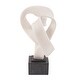 preview thumbnail 5 of 8, Allan Andrews Abstract Intertwining Off White Sculpture on Charcoal Base - 16.75"H 11.5"W