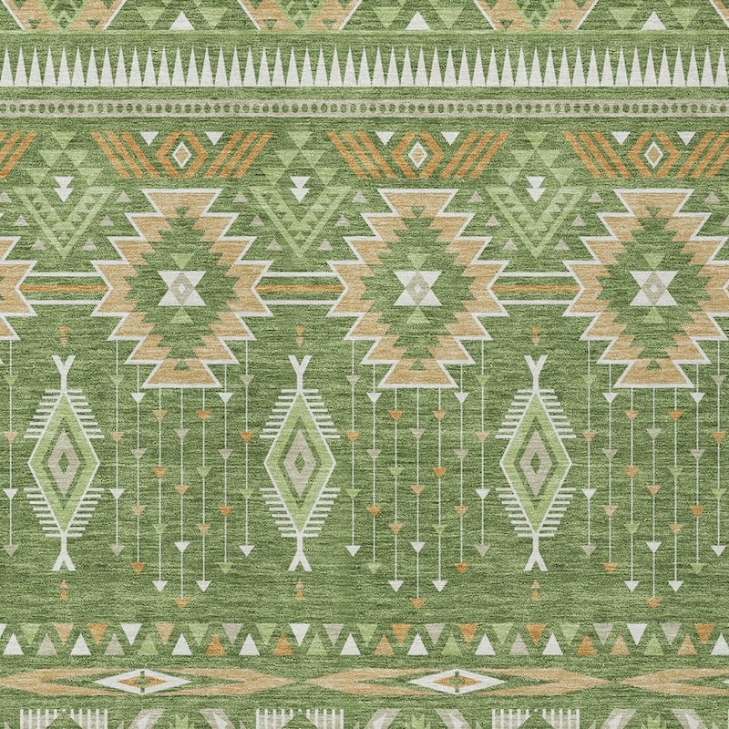 HomeRoots Aztec Transitional Rectangle Outdoor Rug