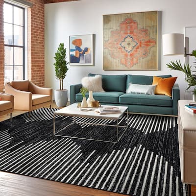 World Rug Gallery Bohemian Stripes Area Rug
