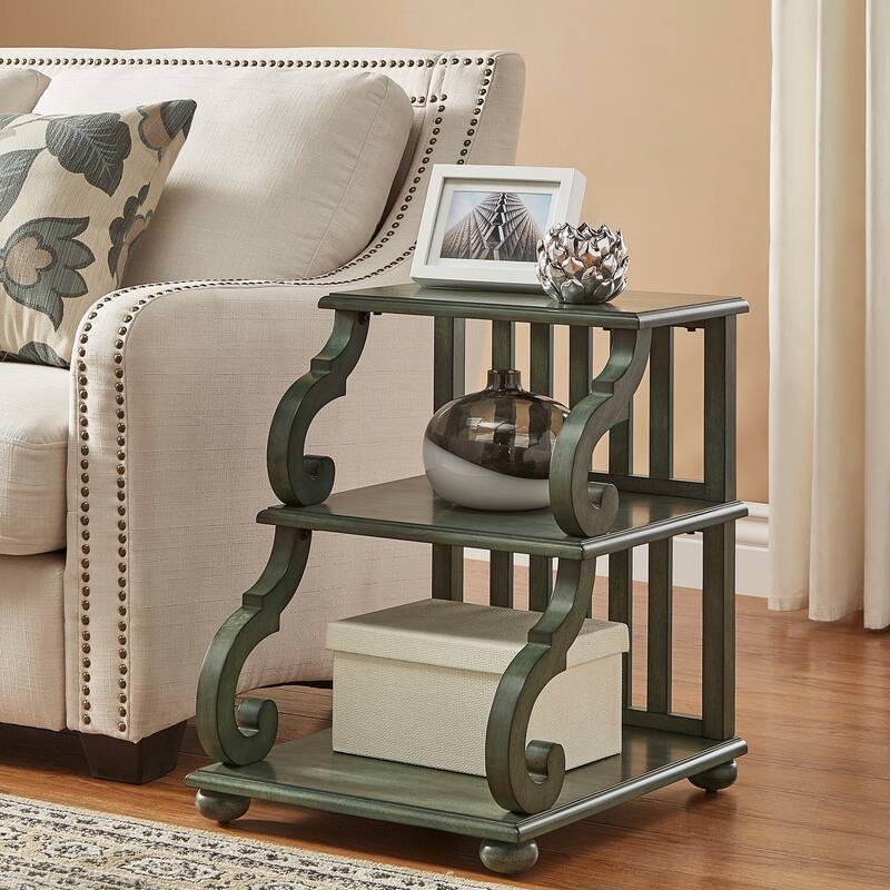 Lorraine Wood Scroll End Table by iNSPIRE Q Classic