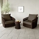 preview thumbnail 9 of 47, 3-piece Cushioned Swivel Patio Wicker Furniture Set Outdoor Rattan Bistro Set