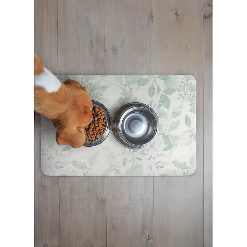 FloorPops Flora Green Stone Quick Drying Mat