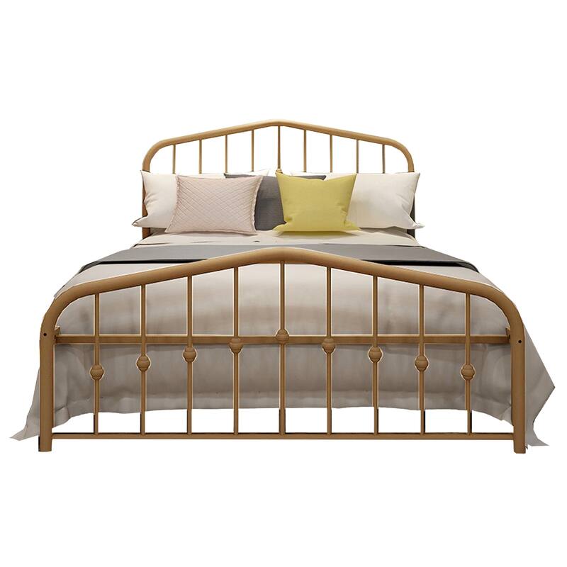 Goutwel Metal Platform Bed Frame with Vintage Headboard
