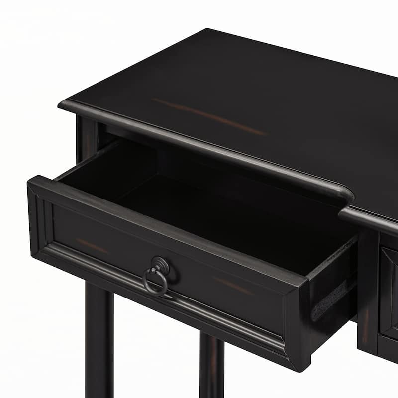 Console Table Sofa Table with Drawers(Espresso)