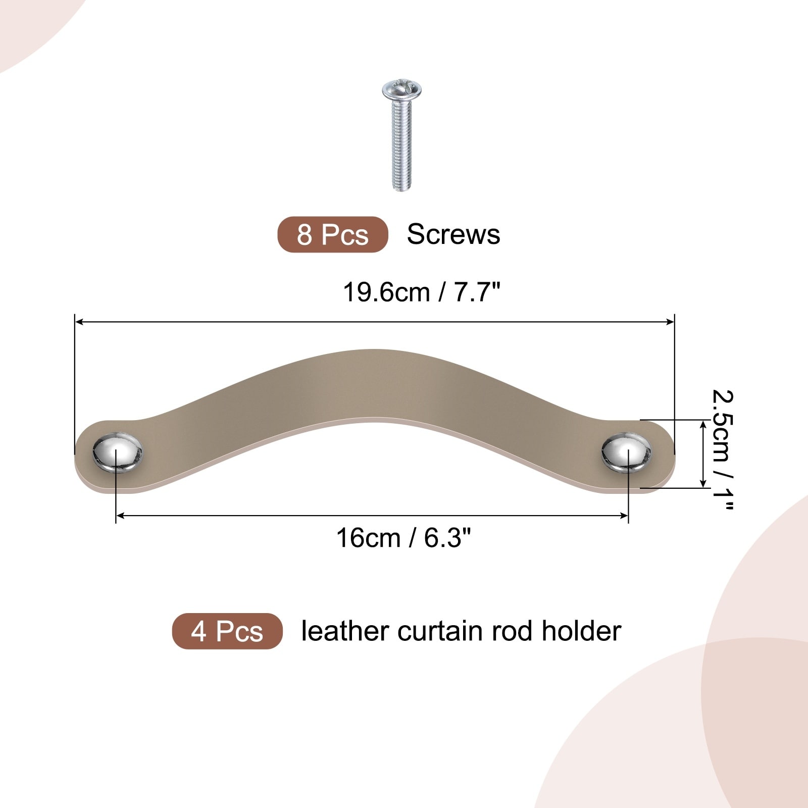 Leather Drawer Pulls for Kitchen Bedroom Dresser Cupboard