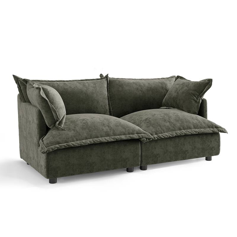 Double Layer Cushion Comfy Cloud Modular Sectional Sofa Set