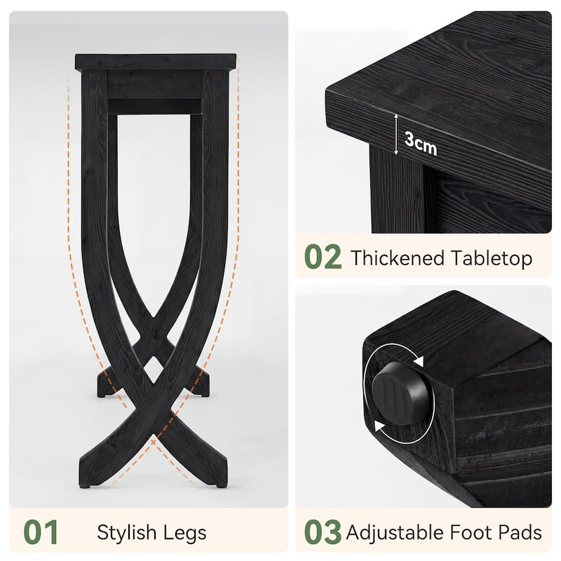 63-Inch Console Table, Farmhouse Entryway Table, Long Sofa Table
