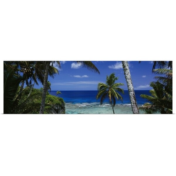Shop Palm Trees On Island Coast Blue Ocean Water Nive