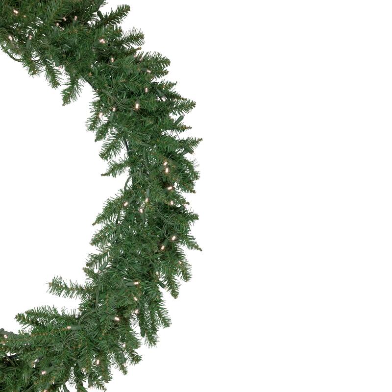 Pre-Lit Winona Fir Artificial Christmas Wreath 48-Inch Warm White LED Lights - 48"