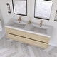 preview thumbnail 107 of 191, Wood Wall-Mounted Bathroom Vanity with Sink and Soft Close Drawers