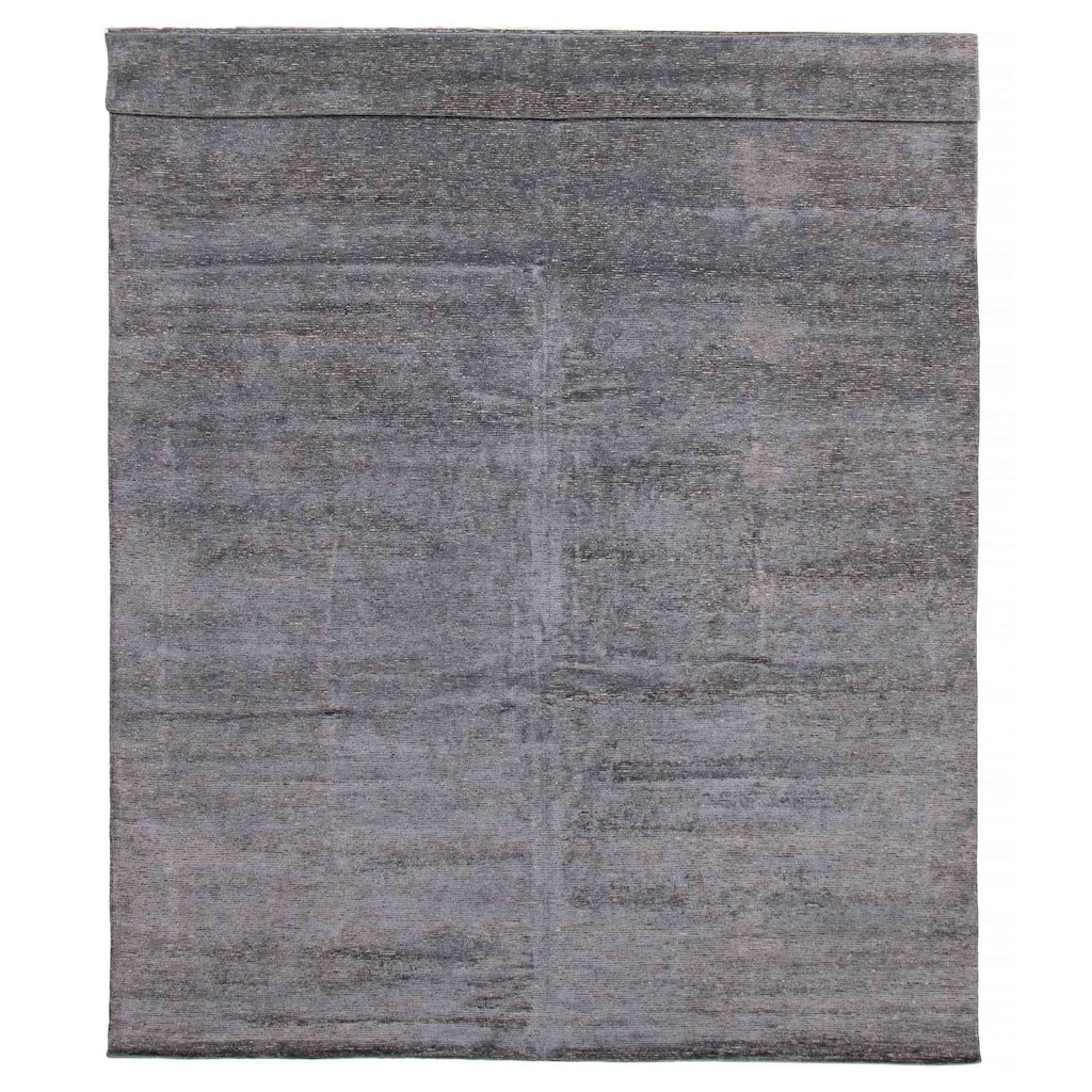 ECARPETGALLERY Hand-knotted Loreto Grey Silk Rug - 11'6 x 14'7