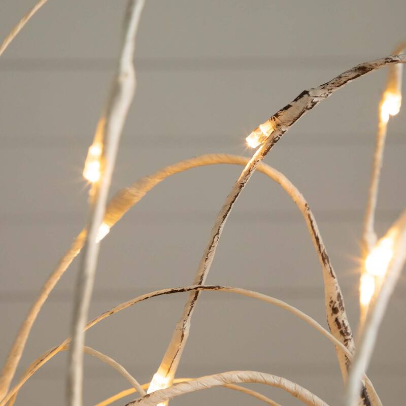 Pre-Lit Weeping Willow Artificial Christmas Tree - 4' - Warm White LED Lights