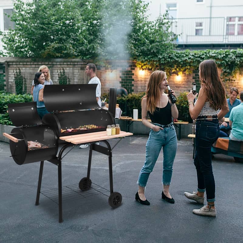 Outdoor Charcoal Grill Furnace Grilling Barbecue, Camping Cooking, - Assembly Required - Steel