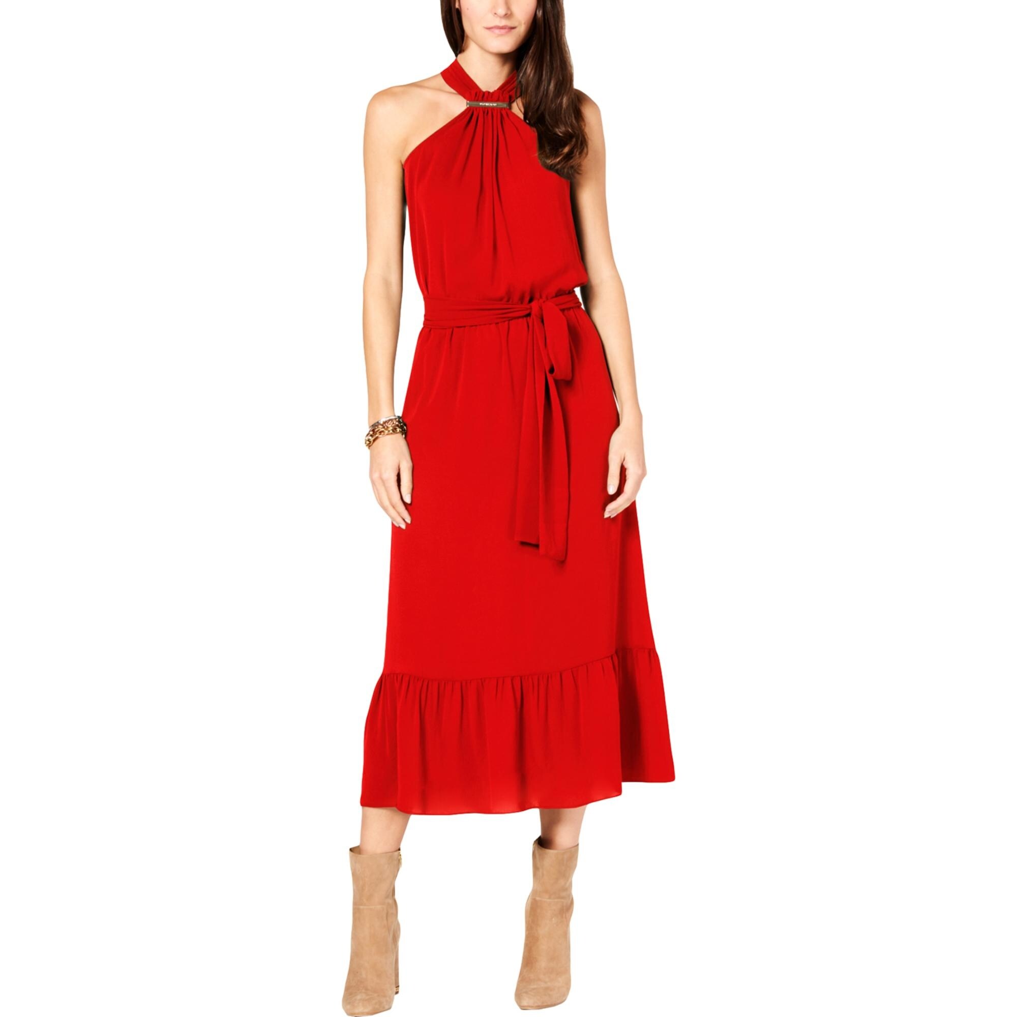 michael kors red dress