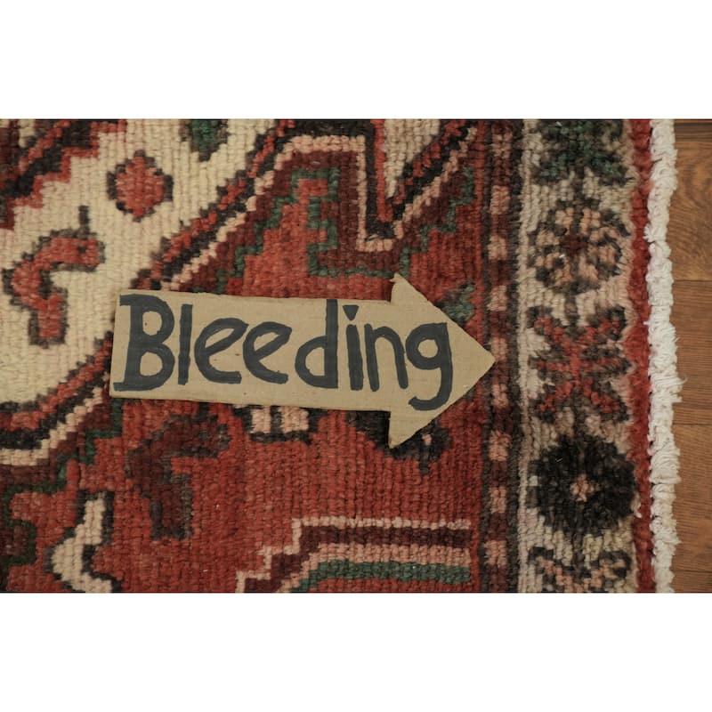 Hand Knotted Oriental 100% Wool Carpet Traditional Tribal Red Hamedan Area Rug - 7' 2'' X 4' 3''