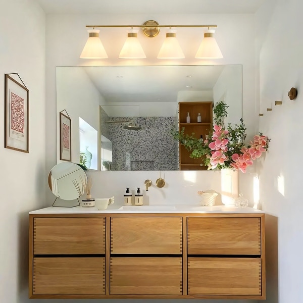 Dimmable Bathroom Vanity Light with Glass Shade On Sale Bed Bath Beyond 40392878